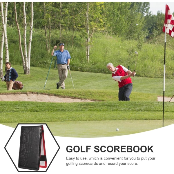 Golf Score Book Scorecard H?llare SVART Svart