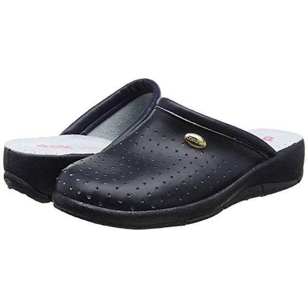 Dek Dam/Dam Läder Clogs 41 EUR Marinblå Navy Blue 41 EUR