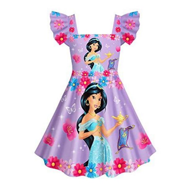 Animerade klänning för flickor Prinsessan Festklänningar Cosplay mörk lila 120cm lila 130cm purple