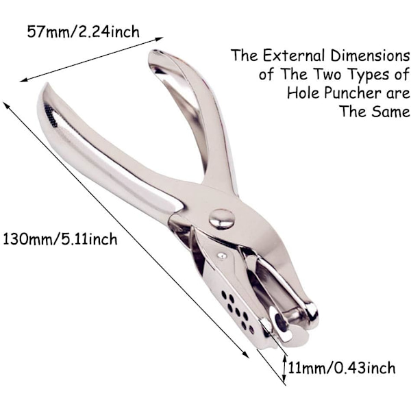 Enhålsstans, 3 mm metall, 6 mm rund hålstans, kontor