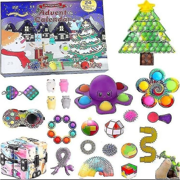 Julekalender med Fidget Toys - Stressreduserende Fidget Leksaker i Blind Box for Barn 10