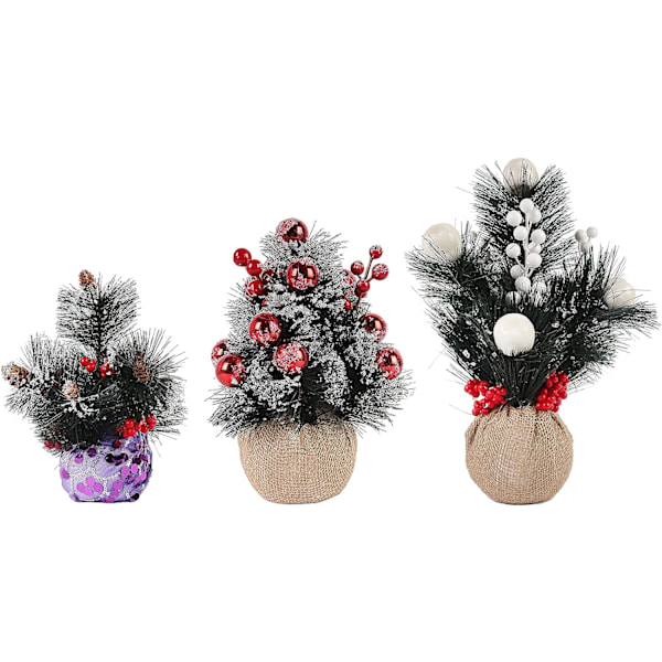 Mini kunstig juletræ - 8 tommer - kunstige fyrrenåle