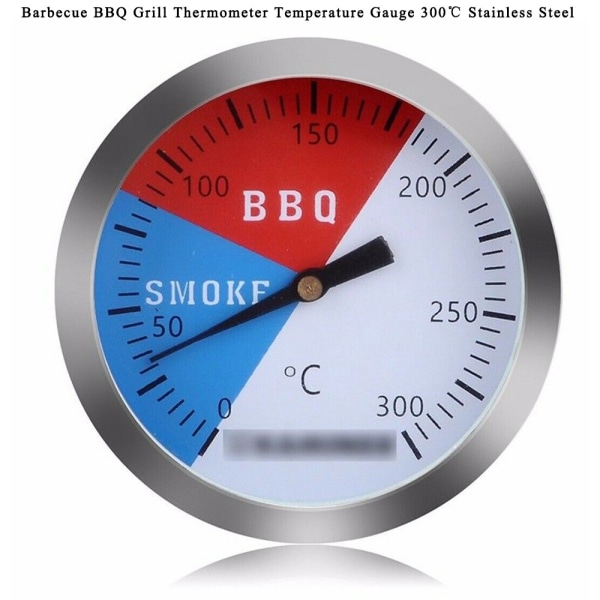 300 ℃ 2'' Stål Grill BBQ Ryger Grill Termometer Temperatur