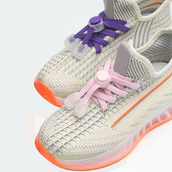 Spring Lock Skosnören Uden Slips LILLA purple
