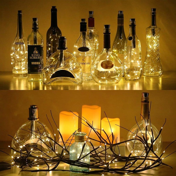 10-pack solcelle LED-prop-eventyrlys 10 LED-lamper kobbertråd