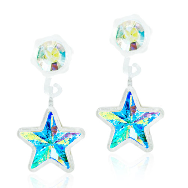 Blomdahl Örhängen MP Star Hängande 4/6 mm Regnbåge