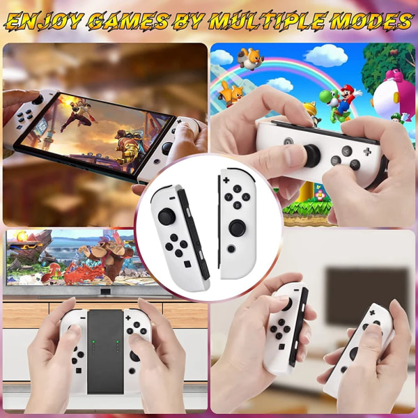 Trådlösa Joy-Con-kontroller (vänster/höger) par för Nintendo Switch / OLED / Lite White