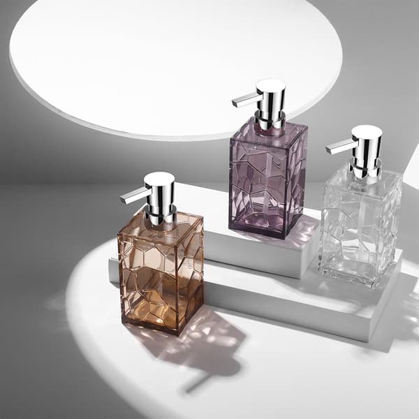 Transparent Akryl Tvåldispenser 320ML för Badrum Kök Sovsal Dekoration 16x7cm-FA-