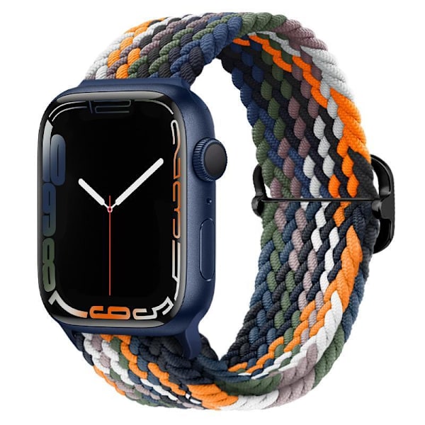 Apple Watch armbånd i flettet nylon 42/44/45 Sort 42/44/45 - Black Black