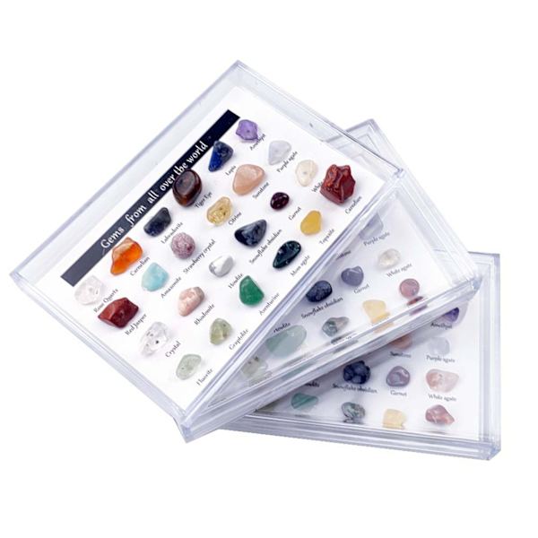 24 ST Adventskalender Mineral Rock Julnedtællingslegetøj Crystal Gem Collections Gave til børn 1 Box