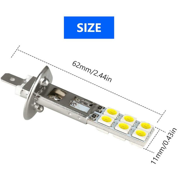4 stk. H1 6000k Super White 80w LED Forlygtepærer Kit