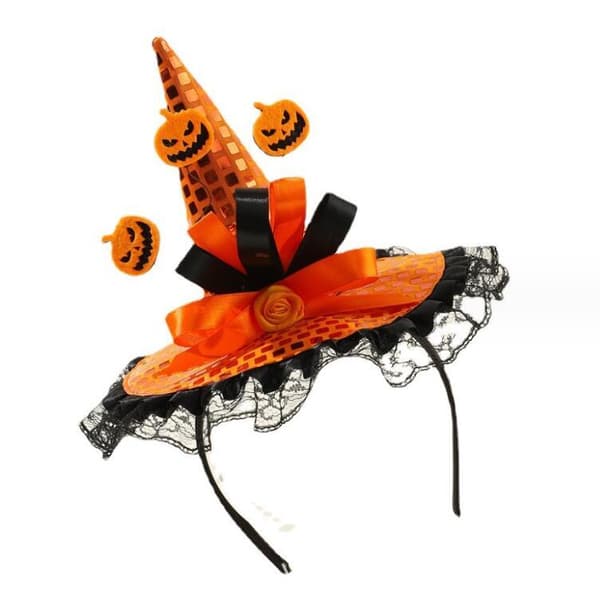 Halloween-hodeplagg Heksehatt Hårstrikker-FA- Yellow
