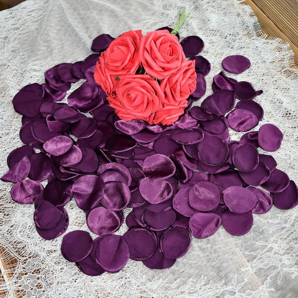 Rose Silkeblade 200 Stykker Til Bryllupper, Jul, Fødselsdag