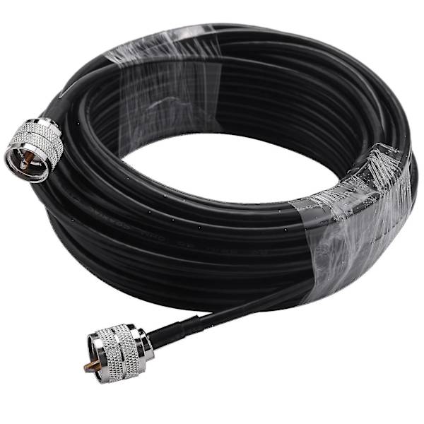 15m UHF Koaksiaalikaapeli RG58 Koaksiaalikaapeli PL259 Kaapel 50 Ohm CB-Radioantennikaapeli UHF Uros - UHF Uros