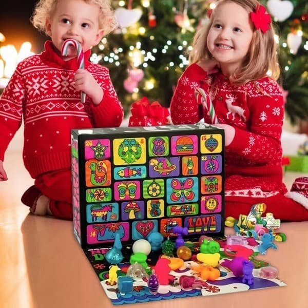 NeeDoh Julekalender 2026 NY – Julekalender med sjove stressbolde og overraskelser-FA-