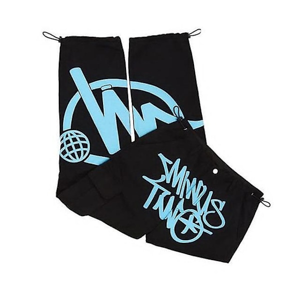 Minus Two Overalls - Vida Ben, Goth Workwear, Herr Y2K Star Alt Svart Blå XL black blue