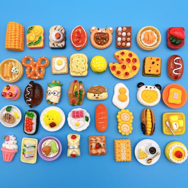 100 stk Mini Drikke Mat Leker Dukkehus Miks Låtsasmat Mini Resin-FA-