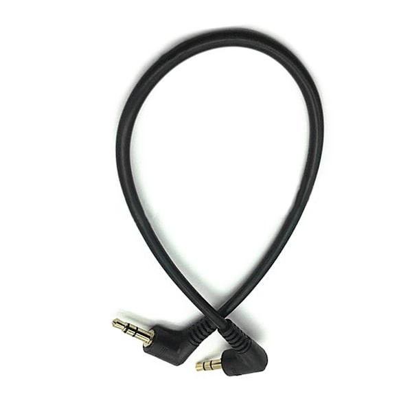 3,5 mm han til han stereo lydkabel 90 graders vinklet 3 poler Passer til bilhøretelefoner Ekstra ledning Trådomformer MP3/MP4