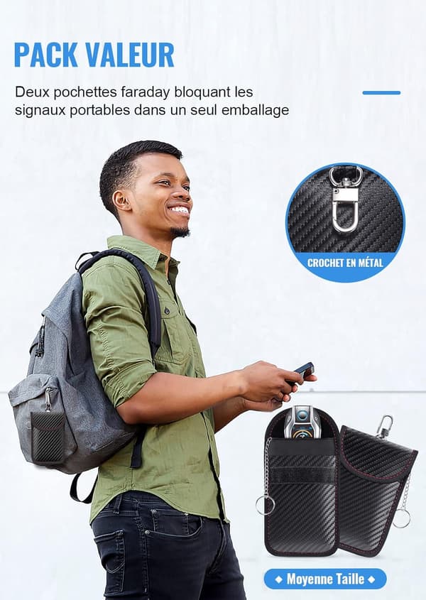 2-pack RFID-signaalin estävä auton avaimenperä, Anti RFID-avaimen suoja