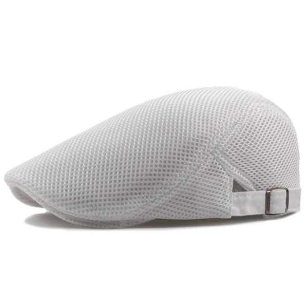 Menn Newsboy Gatsby Cap Hatter Kjøring Flat Basker Casual Utendørs white
