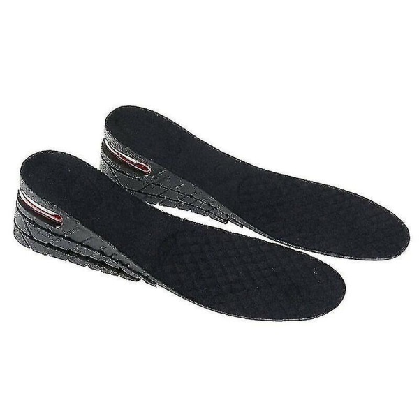 Unisex 3cm 5cm 7cm eller 9cm klackhöjd ökning sko lyft innersula insatser (svart 3 Layer(7cm)