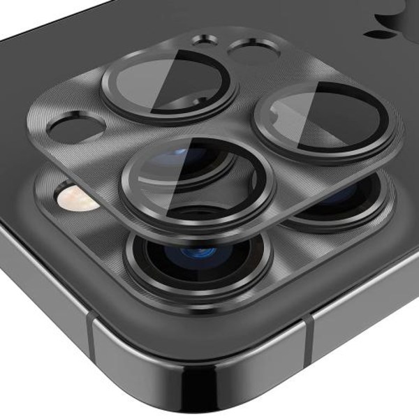 ENKAY iPhone 14 Pro / 14 Pro Max Linsbeskyttelse Aluminium Sort