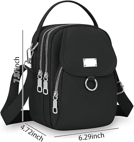 Crossbody-tasker til kvinder, små tasker med flere rum, skuldertasker til telefon, mini-punge til telefon og muleposer til rejser/shopping.-FA-