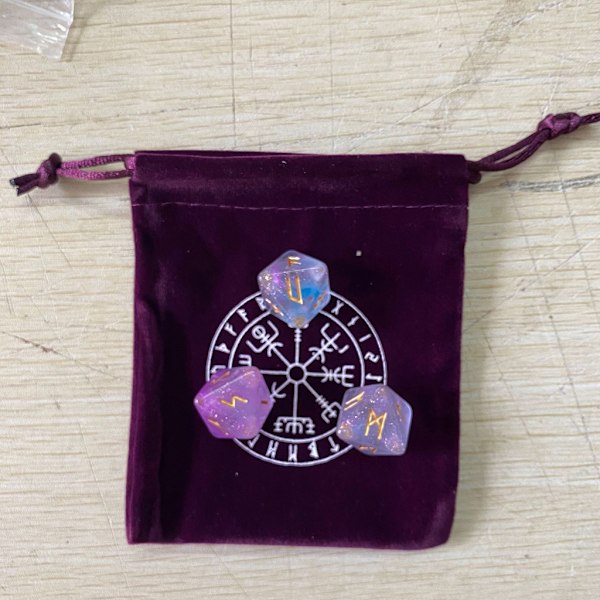 3 kpl Hartsi Noppasetti 8-sivuinen Pyöreä Noppa Resin Sekalaiset Monitahoiset Noppasetti Monitahoinen Arvonta Pöytäpeli Noppa Purple 0.02
