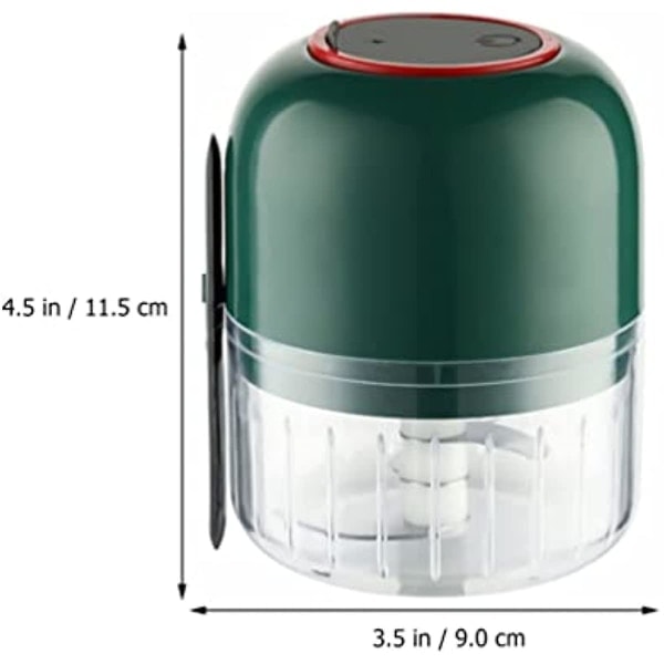 300 ml elektrisk mini-hvidløgshakker med ske USB-opladning