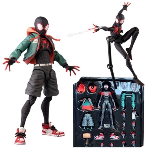 Marvel Legends Sentinel Spiderman Actionfigur Spider-Verse Miles Sv Shf Morales Peni Anime Figurer Staty Leksaker