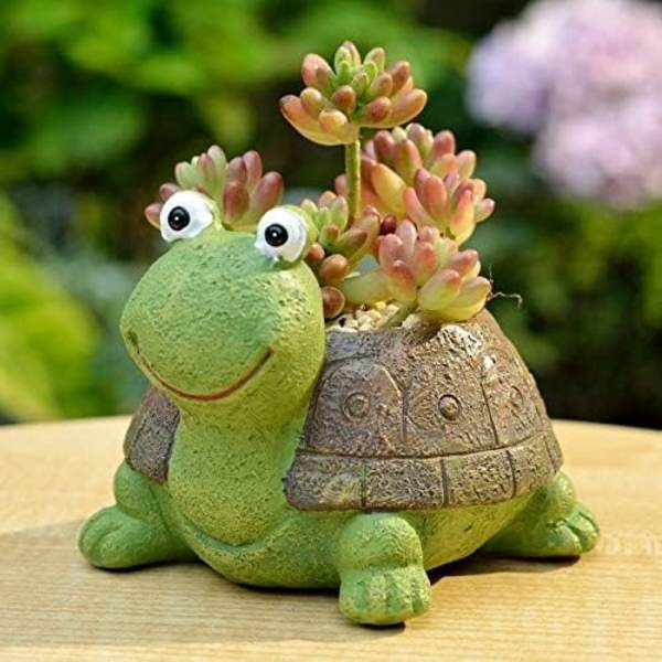 Skilpadde Blomsterpotte Dyr Hagepotter Harpiks Sukkulente Plantepotter