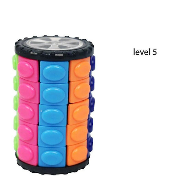 Magisk kub Anti-stress Tower Cube Stressavlastande leksaker Dekomprimering 3d Rotera Glidcylinder Magisk kub För barn Vuxna presenter