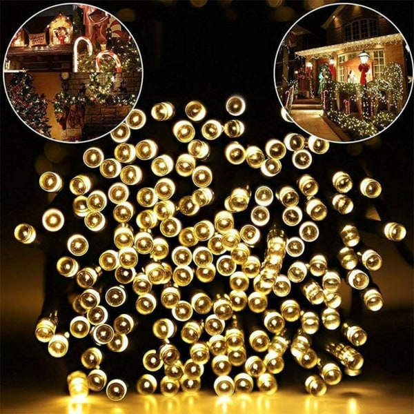 72FT Solar String Lights Outdoor, 200 LED Extra-Bright Solar Chr