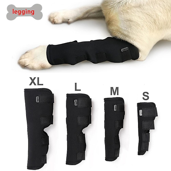 Hund Anti-slip benindpakning beskyttelse Teddy Ben Hase ærme Kompressionsbandage Cover S