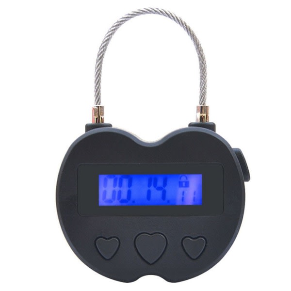 Smart Time Lock LCD-skærm Time Lock BLACK Sort