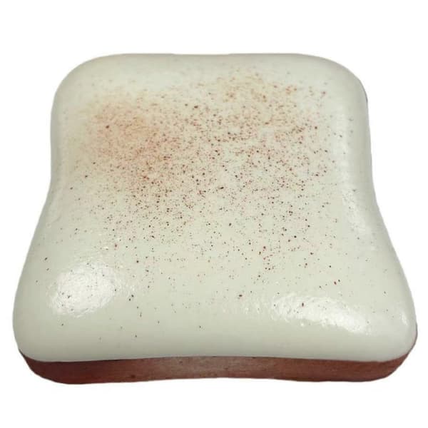 Klistret Smørbrød Squishy Fidget Legetøj, Superblødt Ristet Brød Langsomt Stigende Squishies-FA- Cream