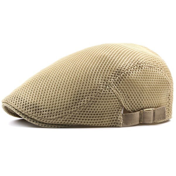Män Newsboy Gatsby Cap Hattar Körning Flat Basker Casual Utomhus beige