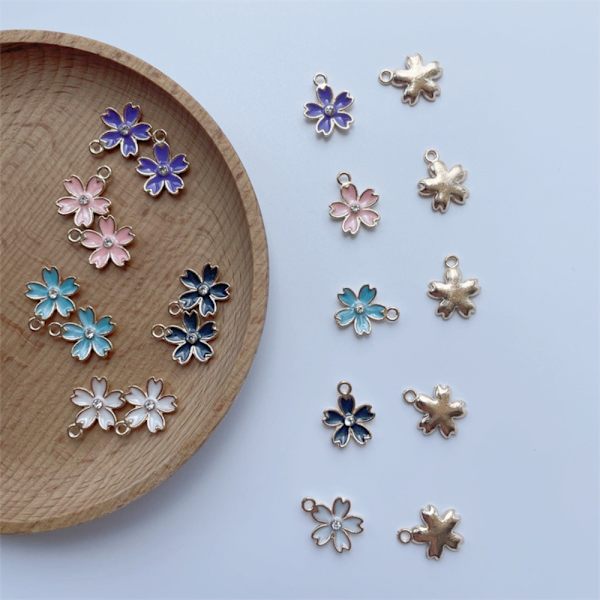 50 stk Kirsebærblomst Hængende Kirsebærblomst Charms Legering Planter