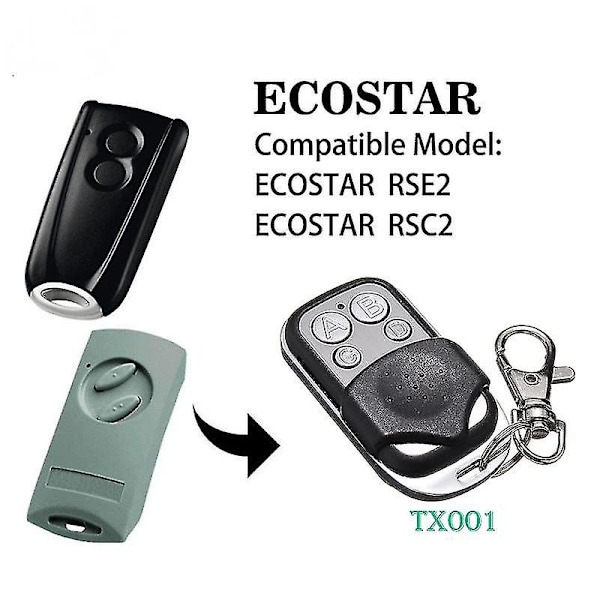 Nyeste Lille Fjernbetjening Erstatter Ecostar Rsc2 433 Hormann Rse2 433mhz Motor Liftronic 500 700 800 -ge ABCD