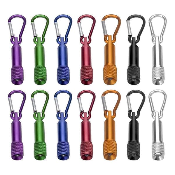 14-osainen Mini LED-avaimenperä taskulamppusarja avaimenperällä