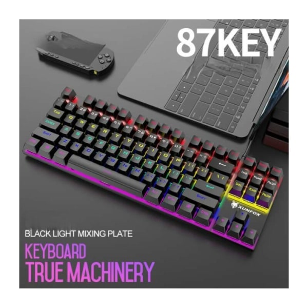 K80 trådbundet mekaniskt tangentbord mekaniskt gamer tangentbord cyan axi