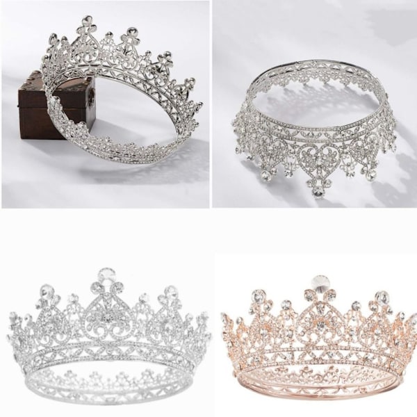 Kristallkrona Brud Drottningkrona SILVER silver