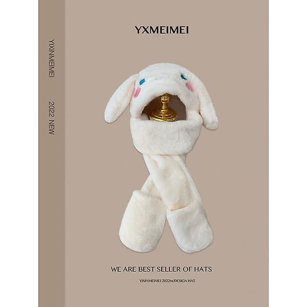 Cinnamoroll Plys Ørehat til Piger - Kawaii Sanrio Vinterhue-FA-
