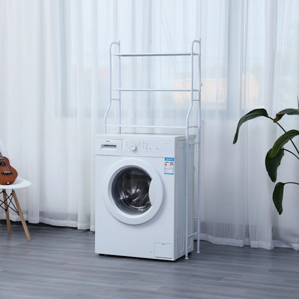 Herzberg HG-03282: 3-etasjes vaskemaskin og oppbevaringshylle for bad 2800