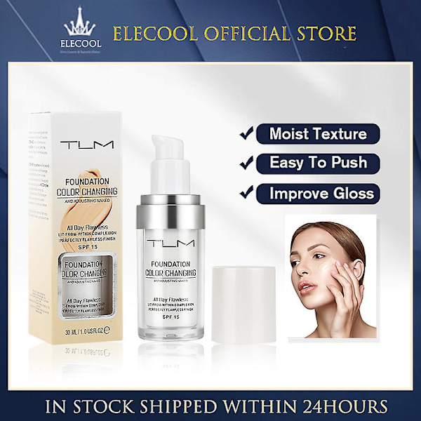 Magic Flawless Färgväxlande Foundation Tlm Makeup Anpassar Sig Till Din Hudton Mnd