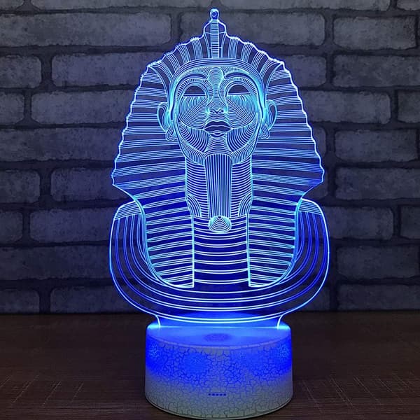Egyptisk Sfinx Farao 3D Optisk Illusjon Nattlys Tabl-FA7-