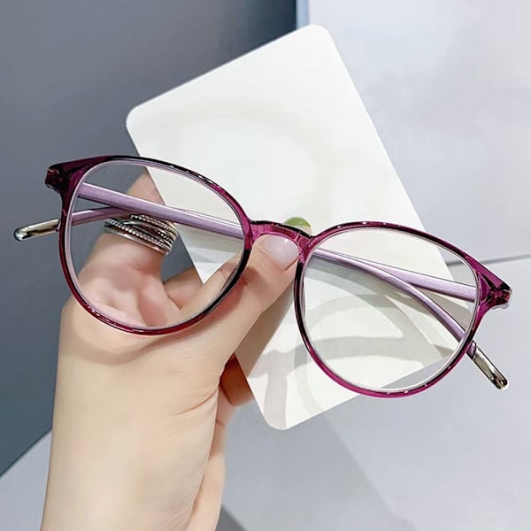 Anti-sininen valo lukulasit Pyöreät lasit LILA Purpl Strength 350 Purple