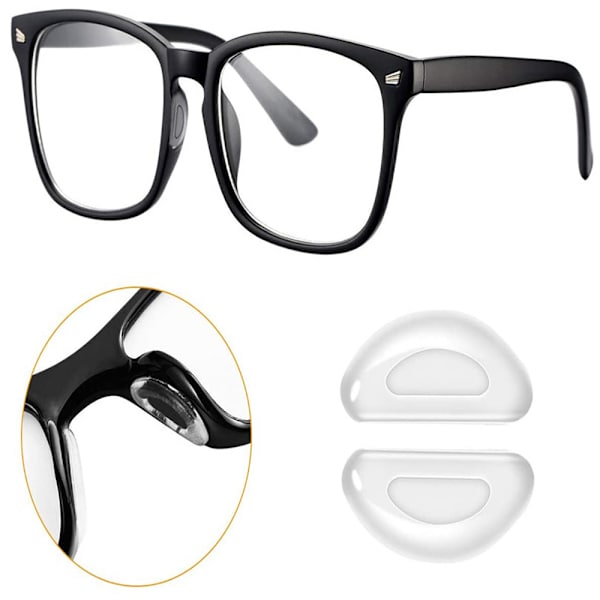 Halkskyddande silikon mjuka näspads för glasögon solglasögon glasögon 5pairs