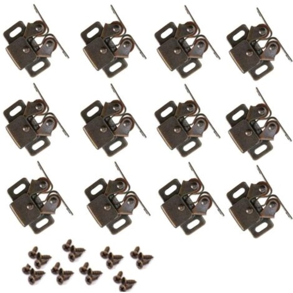 12-pack kaappilukko Kaksoisrullalukot Lukot oville Kiillotettu messinki Ovilukkosuljin oville Kaappi Laatikko