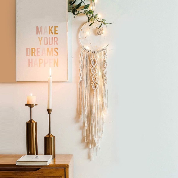 Macramé vægophæng Boho Deco, vævet vægdekoration gobelin